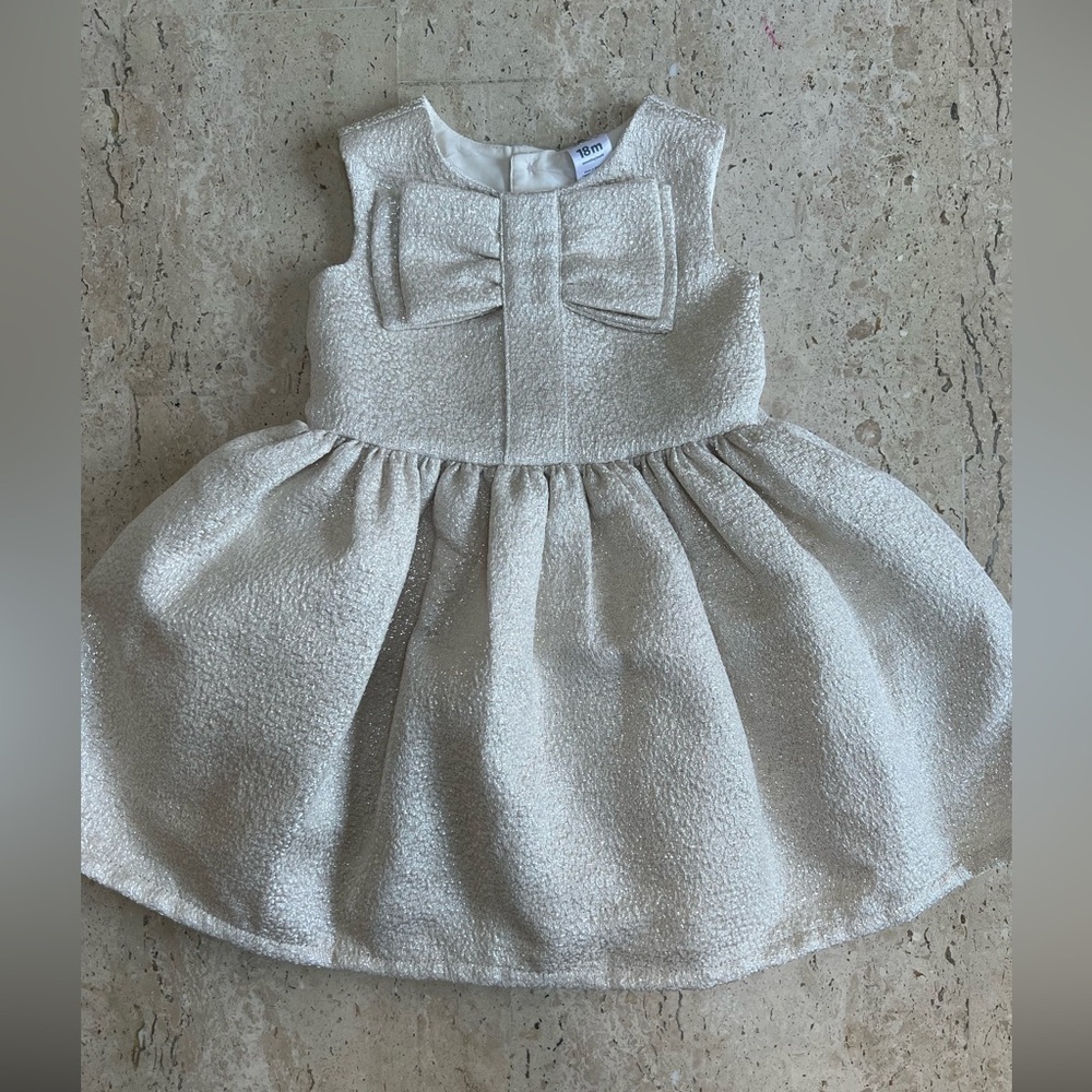 Carter’s Girl’s 18 Month Gold Party Dress with Bow